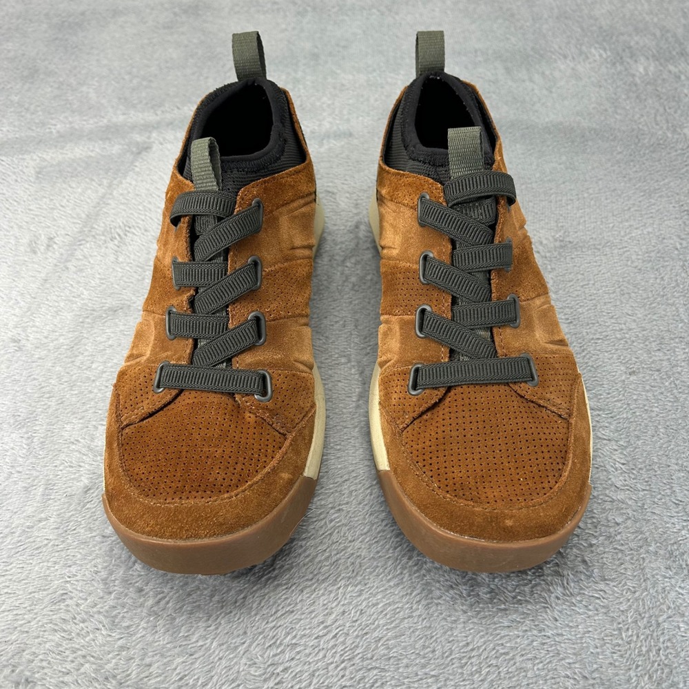 L.L. Bean Chestnut Suede Sneakers with Olive Details